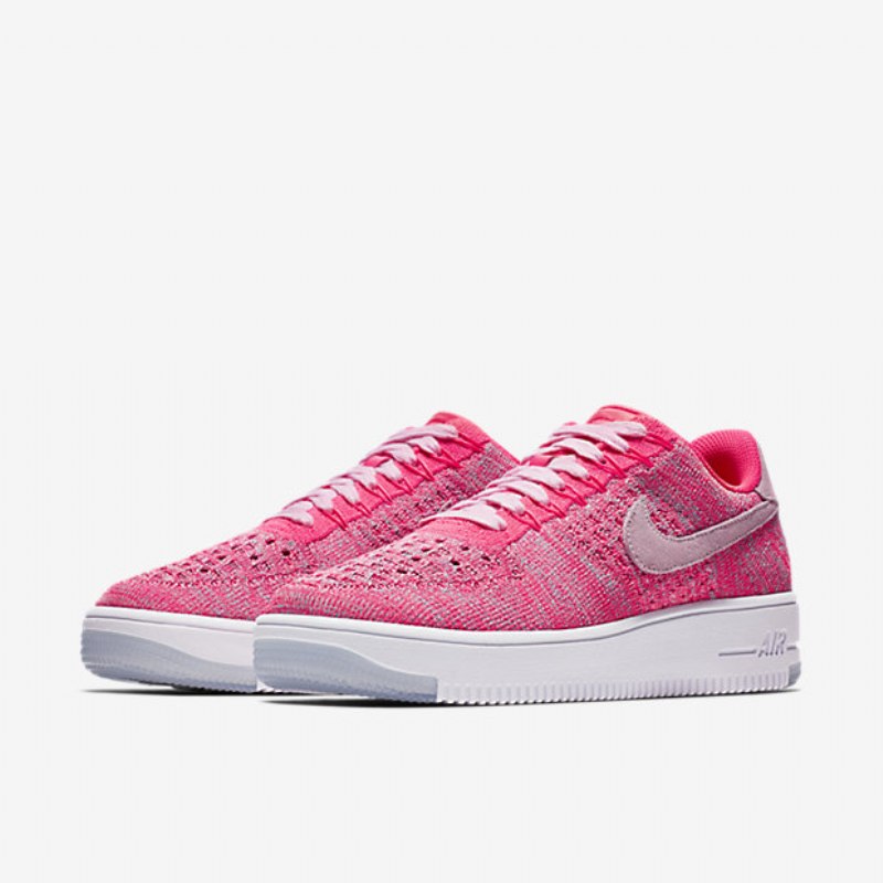 Nike Air Force 1 Low Naisten Flyknit Prism Pink Racer Blue Mist