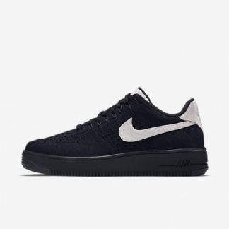 Nike Air Force 1 Low Ultra Flyknit Qs Miesten Musta Metallihopea