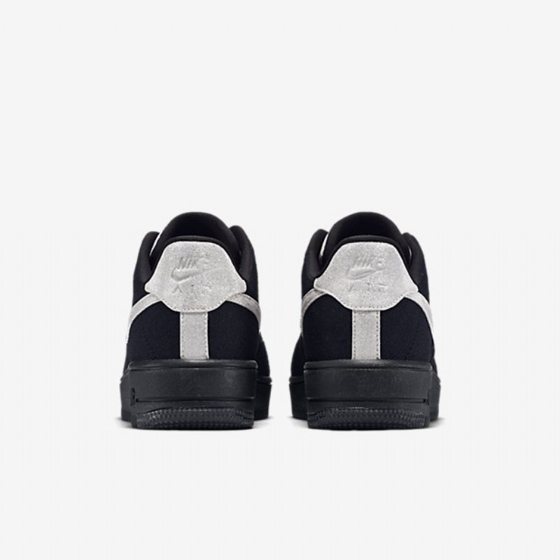 Nike Air Force 1 Low Ultra Flyknit Qs Miesten Musta Metallihopea