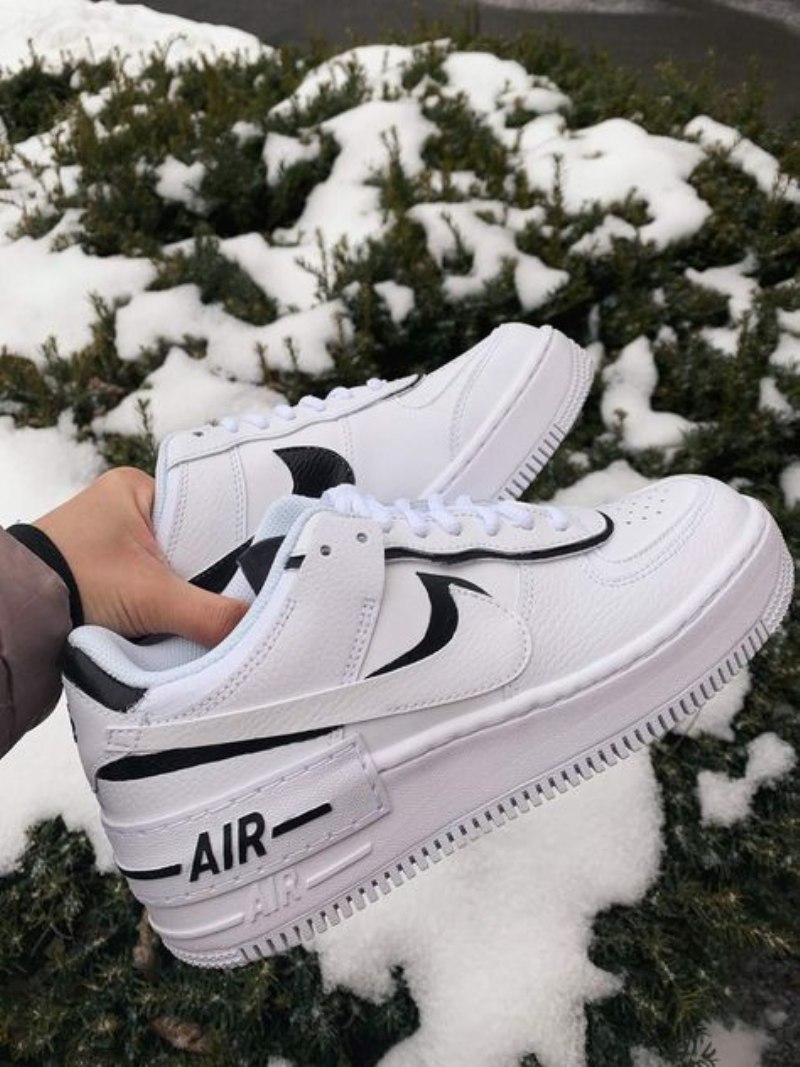 Nike Air Force 1 Shadow White Black Custom