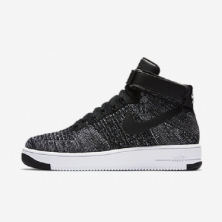 Nike Air Force 1 Ultra Flyknit Miesten Mustavalkoinen