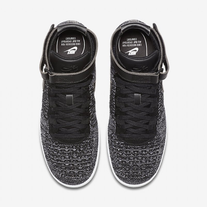 Nike Air Force 1 Ultra Flyknit Miesten Mustavalkoinen