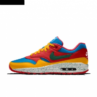Nike Air Max 1 Essential Miesten Musta University Sininen Kulta Valkoinen Vihreä Kurkku