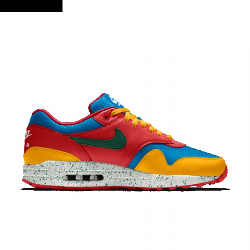 Nike Air Max 1 Essential Miesten Musta University Sininen Kulta Valkoinen Vihreä Kurkku