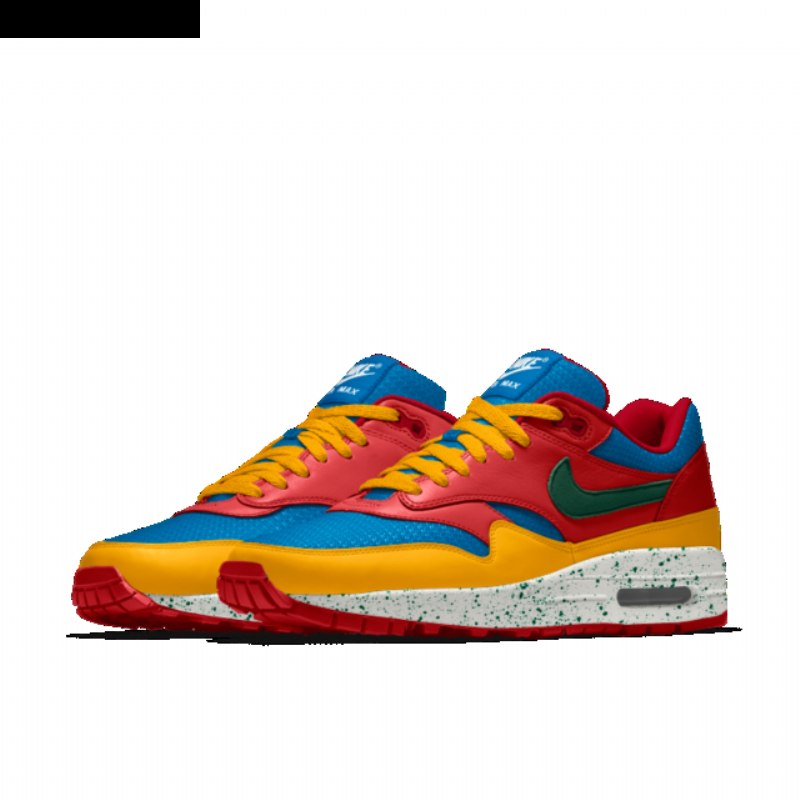Nike Air Max 1 Essential Miesten Musta University Sininen Kulta Valkoinen Vihreä Kurkku