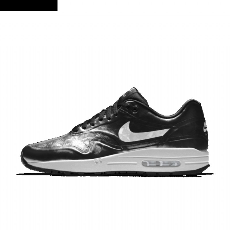 Nike Air Max 1 Miesten Hyp Musta Kiiltävä Valkoinen