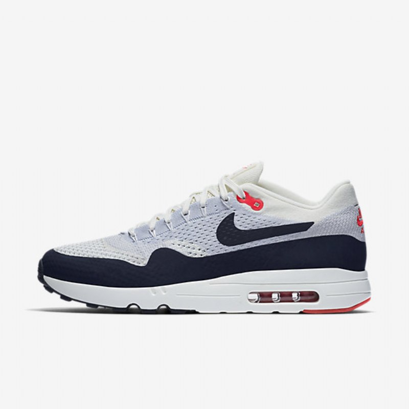 Nike Air Max 1 Miesten Ultra 2.0 Flyknit Sailing Grey Wolf University Red Obsidian