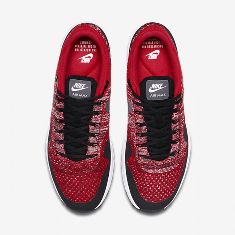 Nike Air Max 1 Miesten Ultra 2.0 Flyknit University Punainen Valkoinen Musta