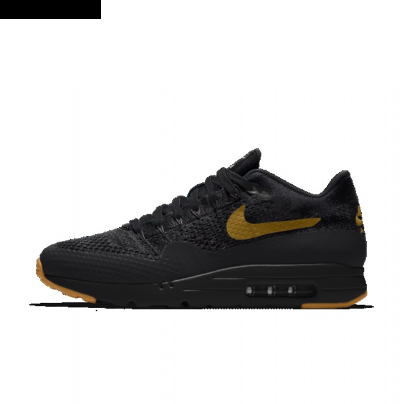 Nike Air Max 1 Miesten Ultra Flyknit Black Metallic Gold