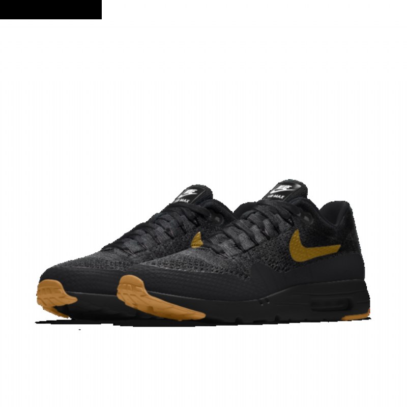 Nike Air Max 1 Miesten Ultra Flyknit Black Metallic Gold