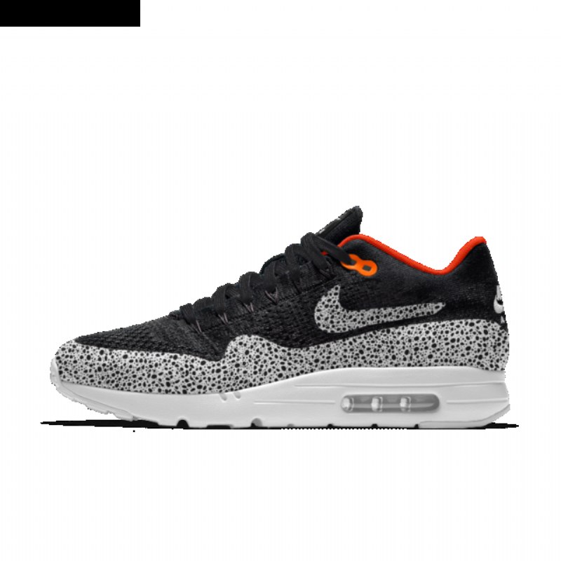 Nike Air Max 1 Miesten Ultra Flyknit Musta Harmaa Oranssi
