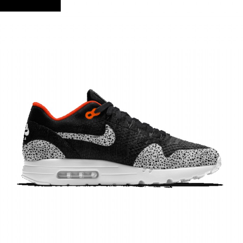 Nike Air Max 1 Miesten Ultra Flyknit Musta Harmaa Oranssi