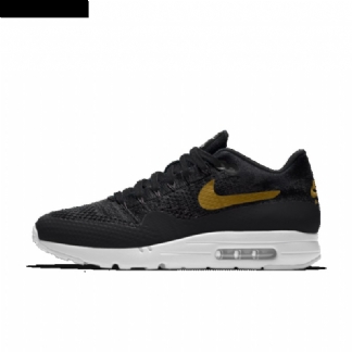 Nike Air Max 1 Miesten Ultra Flyknit Musta Keltainen Valkoinen