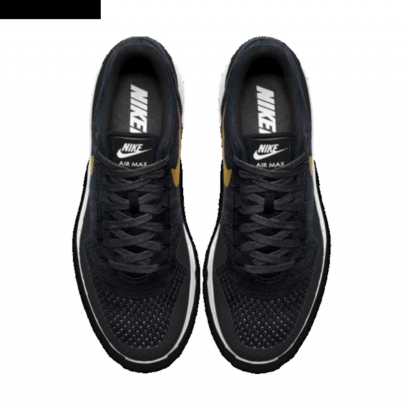 Nike Air Max 1 Miesten Ultra Flyknit Musta Keltainen Valkoinen