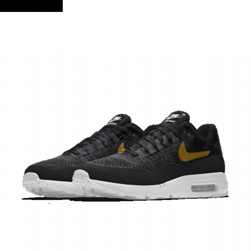 Nike Air Max 1 Miesten Ultra Flyknit Musta Keltainen Valkoinen
