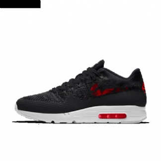 Nike Air Max 1 Miesten Ultra Flyknit Musta Punainen Valkoinen
