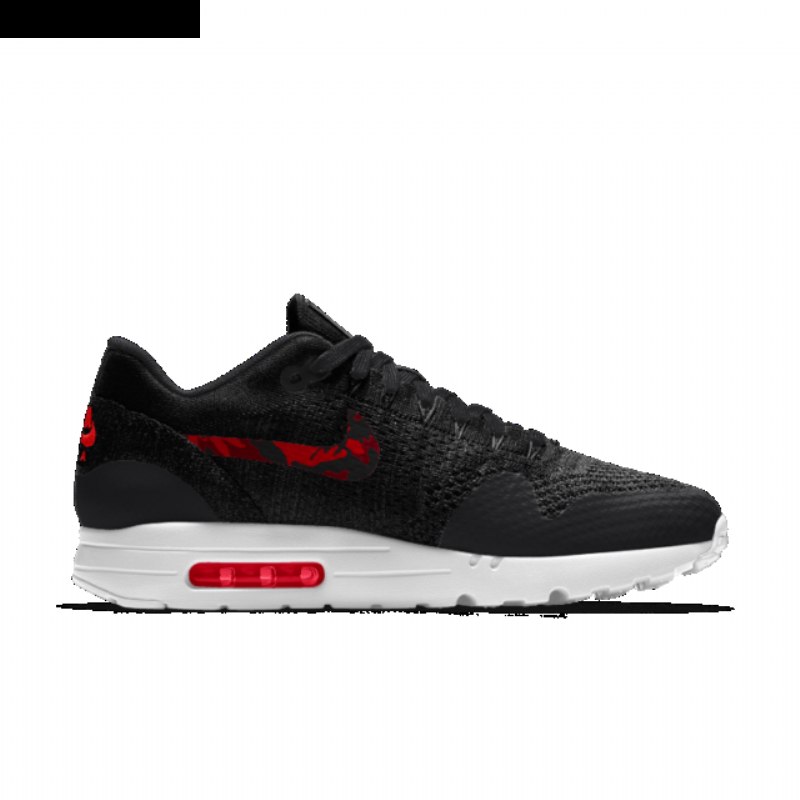 Nike Air Max 1 Miesten Ultra Flyknit Musta Punainen Valkoinen