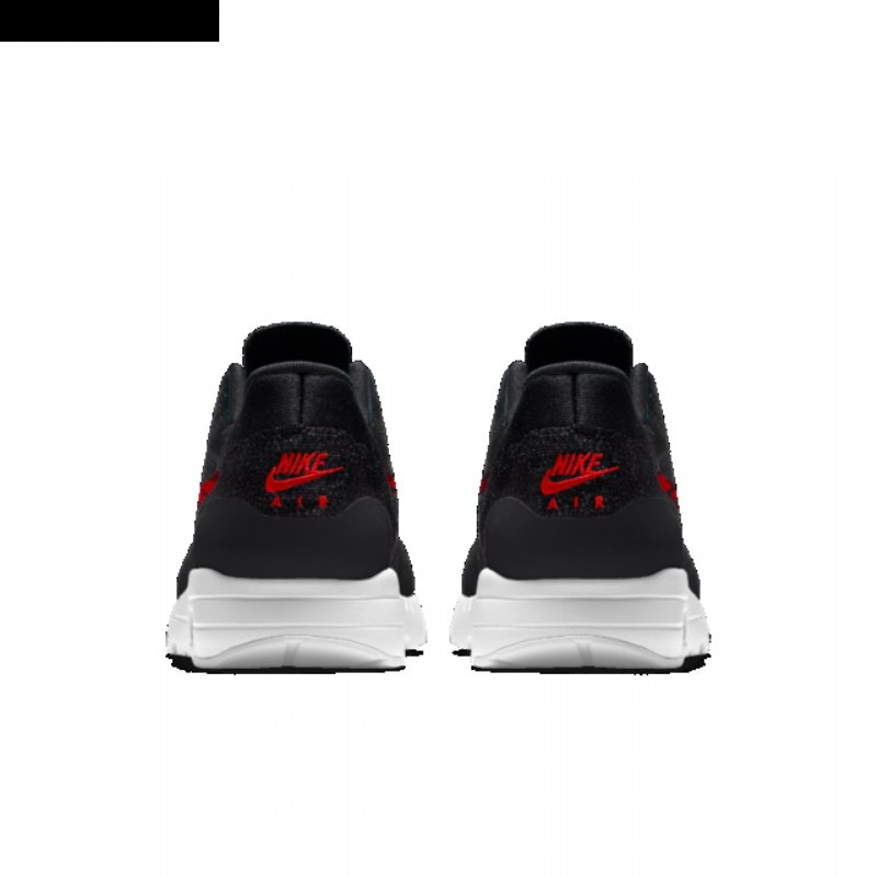 Nike Air Max 1 Miesten Ultra Flyknit Musta Punainen Valkoinen