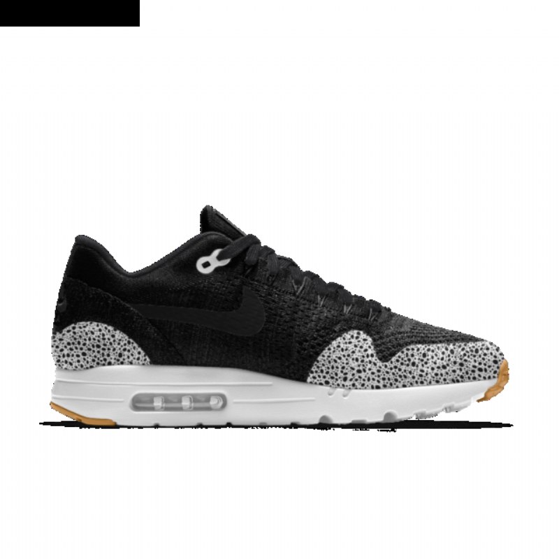 Nike Air Max 1 Miesten Ultra Flyknit Musta Safari Valkoinen