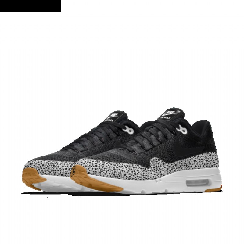Nike Air Max 1 Miesten Ultra Flyknit Musta Safari Valkoinen