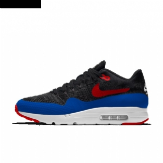 Nike Air Max 1 Miesten Ultra Flyknit Musta Sininen Punainen Valkoinen