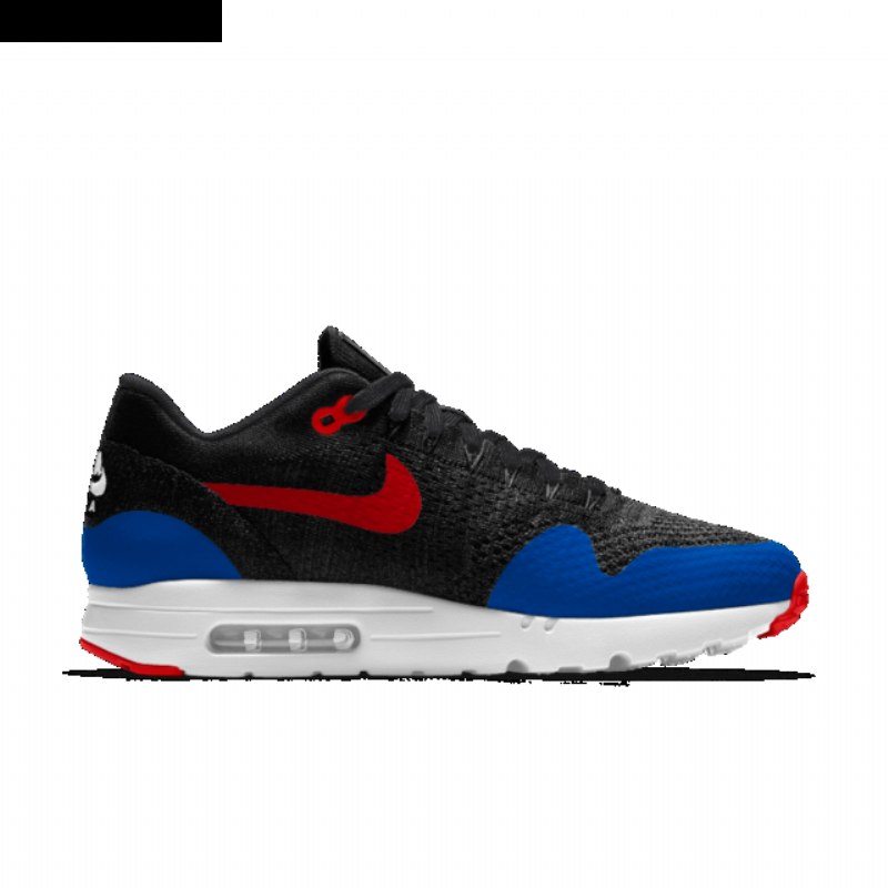Nike Air Max 1 Miesten Ultra Flyknit Musta Sininen Punainen Valkoinen