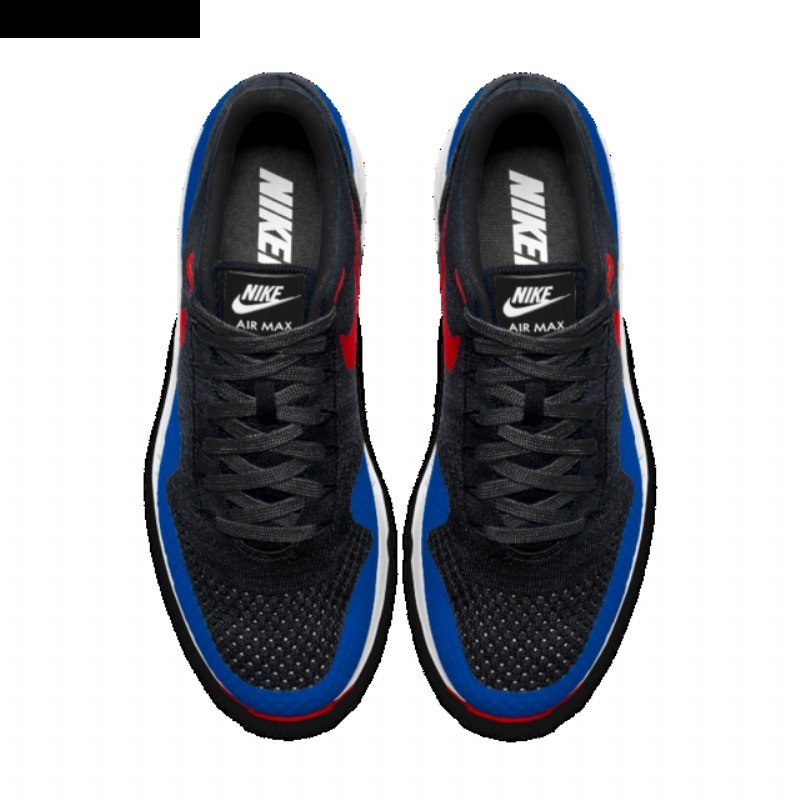 Nike Air Max 1 Miesten Ultra Flyknit Musta Sininen Punainen Valkoinen
