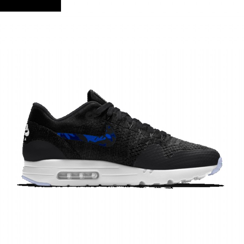Nike Air Max 1 Miesten Ultra Flyknit Musta Sininen Valkoinen
