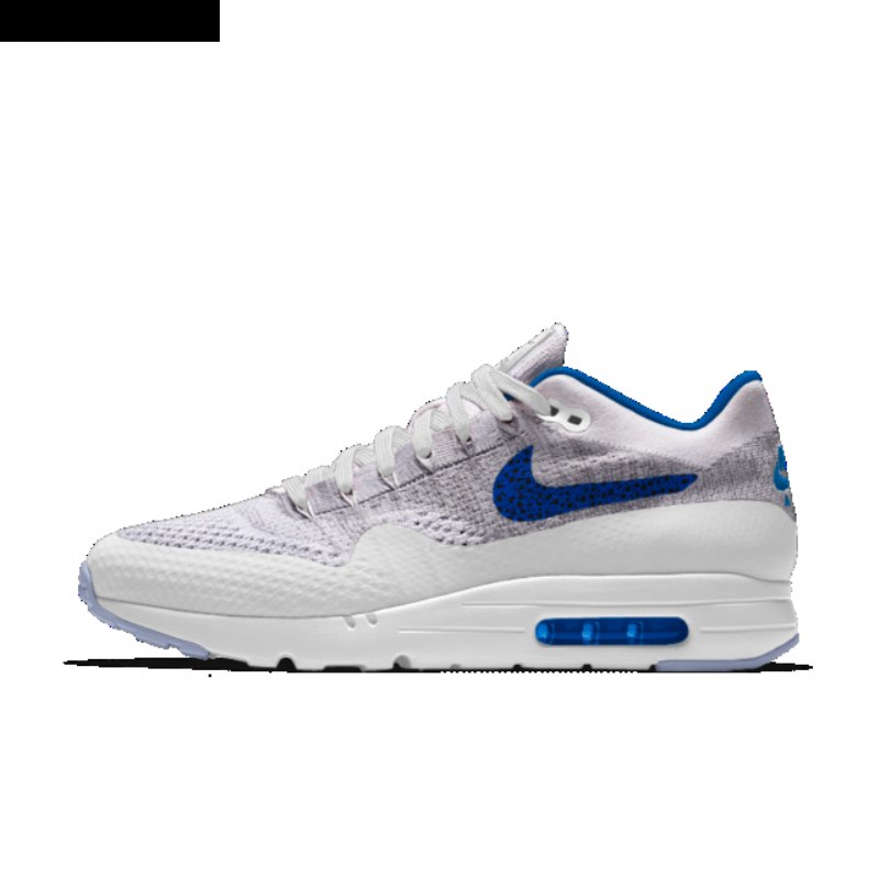 Nike Air Max 1 Miesten Ultra Flyknit Musta Valkoinen Sininen