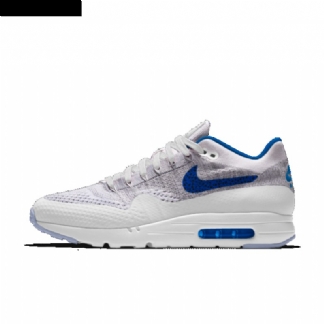 Nike Air Max 1 Miesten Ultra Flyknit Musta Valkoinen Sininen