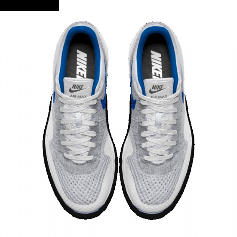 Nike Air Max 1 Miesten Ultra Flyknit Musta Valkoinen Sininen
