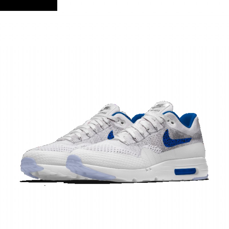 Nike Air Max 1 Miesten Ultra Flyknit Musta Valkoinen Sininen