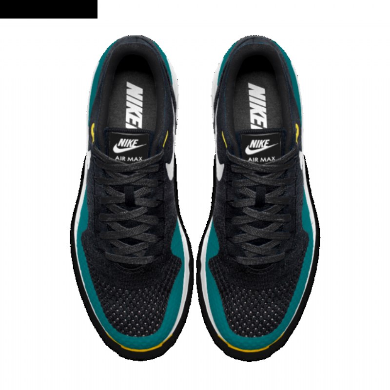 Nike Air Max 1 Miesten Ultra Flyknit Musta Vihreä Valkoinen Keltainen