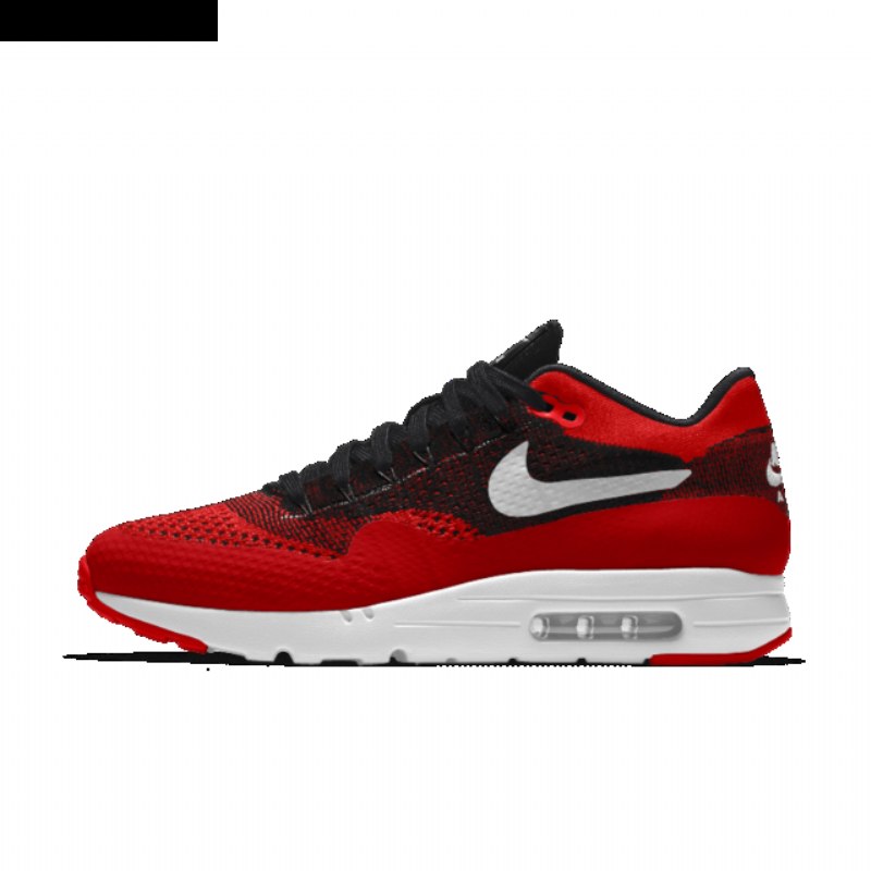 Nike Air Max 1 Miesten Ultra Flyknit University Punainen Musta Valkoinen