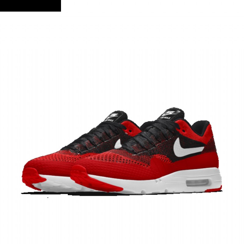 Nike Air Max 1 Miesten Ultra Flyknit University Punainen Musta Valkoinen