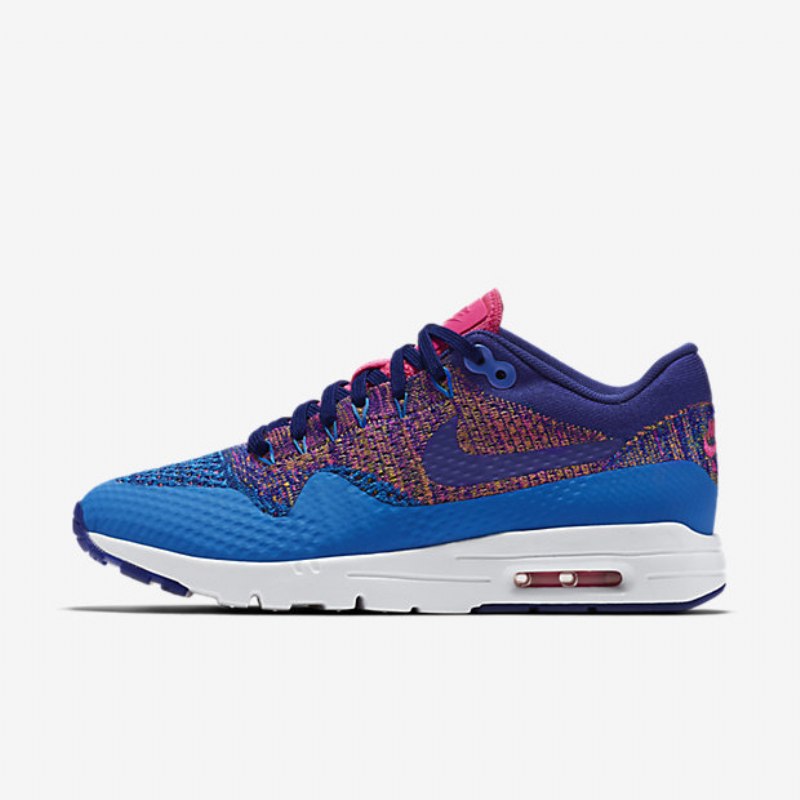Nike Air Max 1 Naiset Ultra Flyknit Sininen Valokuva Vaaleanpunainen Explosion Lyijy Kulta Syvä Royal Blue