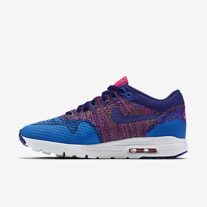 Nike Air Max 1 Naiset Ultra Flyknit Sininen Valokuva Vaaleanpunainen Explosion Lyijy Kulta Syvä Royal Blue