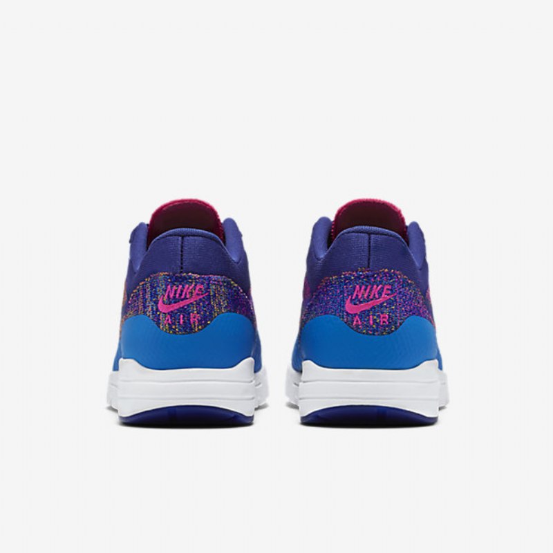 Nike Air Max 1 Naiset Ultra Flyknit Sininen Valokuva Vaaleanpunainen Explosion Lyijy Kulta Syvä Royal Blue