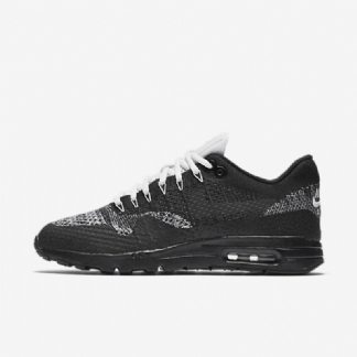 Nike Air Max 1 Naisten Ultra Flyknit Musta Valkoinen Metallinen Hopea Antrasiitti