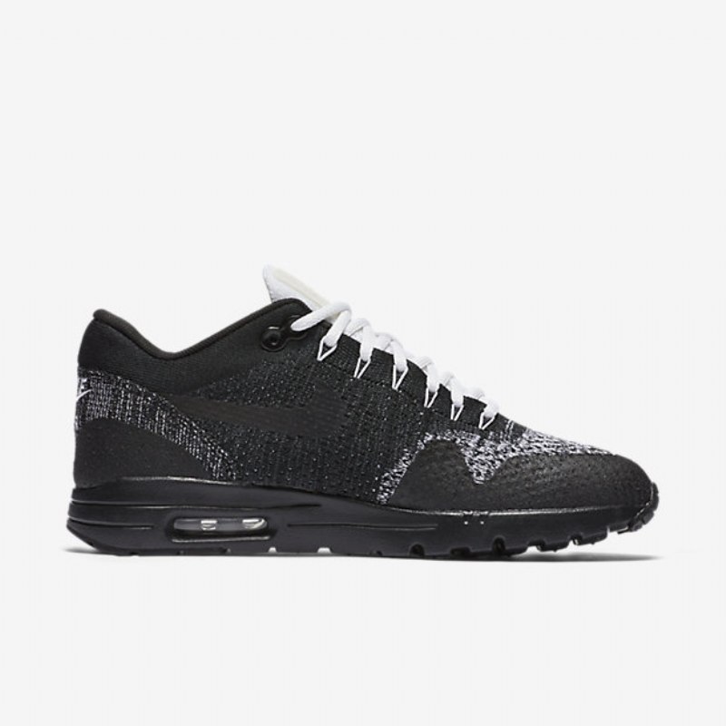 Nike Air Max 1 Naisten Ultra Flyknit Musta Valkoinen Metallinen Hopea Antrasiitti