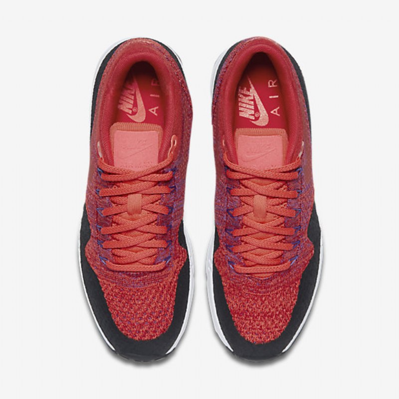 Nike Air Max 1 Naisten Ultra Flyknit University Red Crimson Kiiltävä Musta