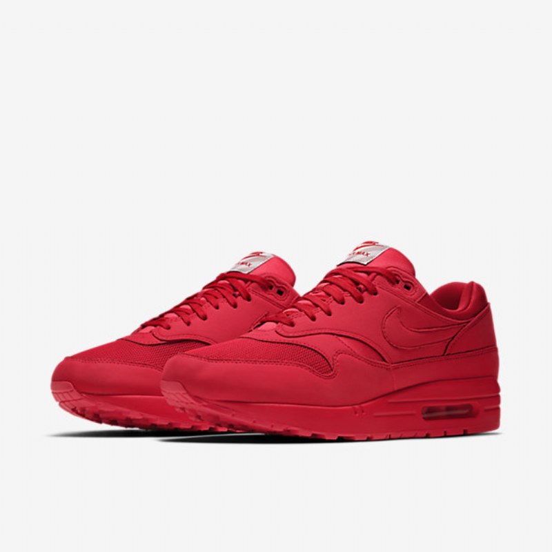 Nike Air Max 1 Premium Miesten University Punainen Neutraali Harmaa Valkoinen