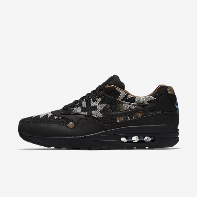Nike Air Max 1 Qs Pendleton Miesten Black Blue Stratus Brown Ale