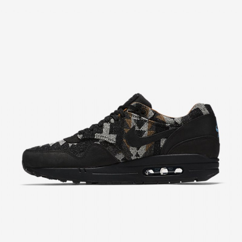 Nike Air Max 1 Qs Pendleton Miesten Black Blue Stratus Brown Ale