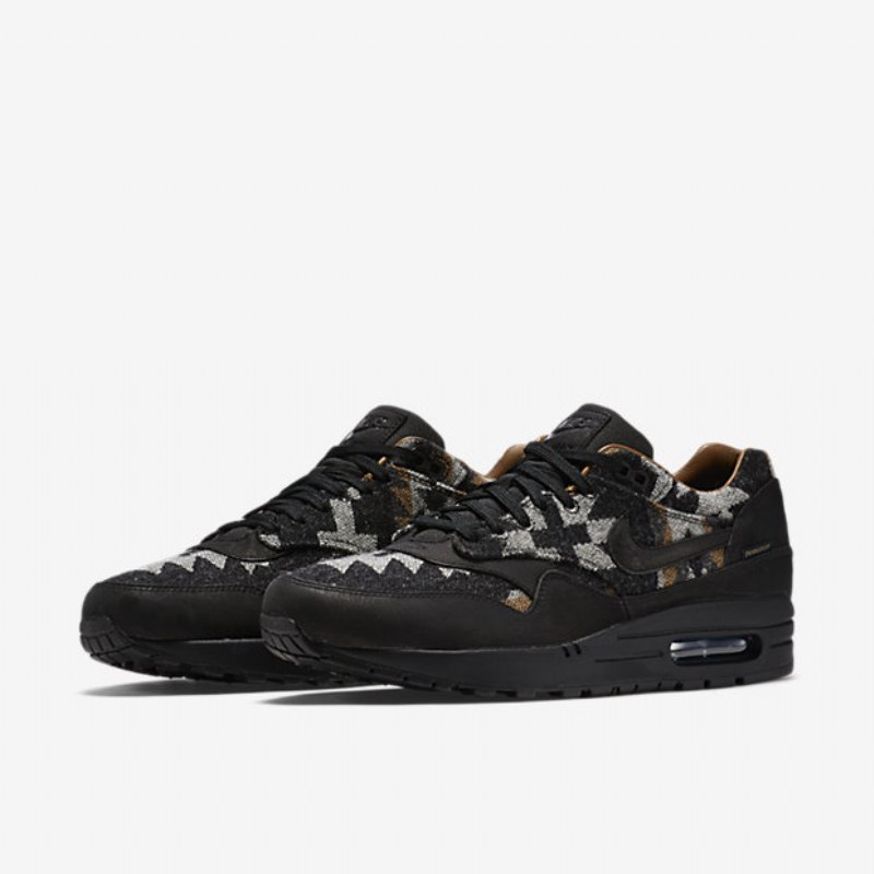 Nike Air Max 1 Qs Pendleton Miesten Black Blue Stratus Brown Ale