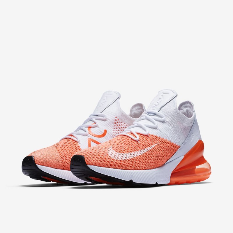 Nike Air Max 270 Flyknit -kengät Crimson Pulse Total White