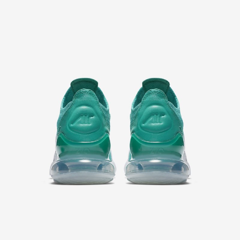 Nike Air Max 270 Flyknit Kengät Emerald Läpinäkyvä Pure Platinum White Black