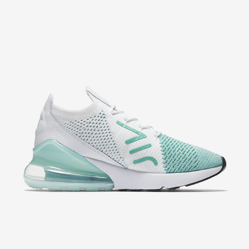 Nike Air Max 270 Flyknit Kengät Igloo Kirkas Emerald White