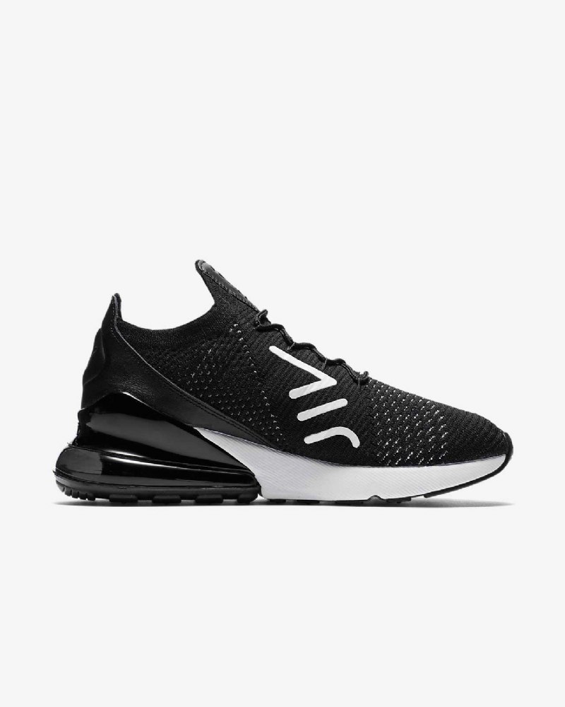 Nike Air Max 270 Flyknit -kengät Mustavalkoinen