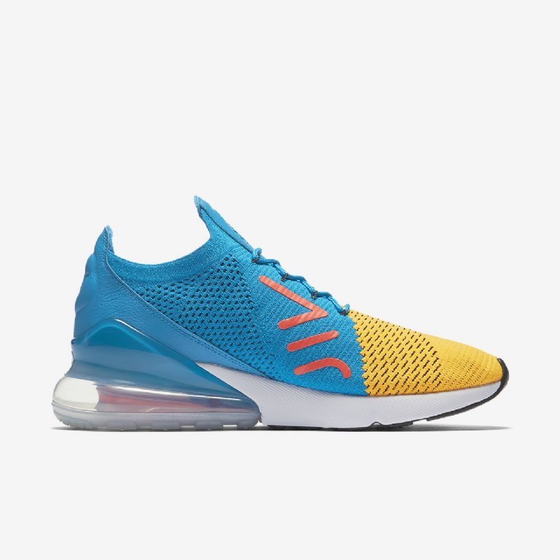 Nike Air Max 270 Miesten Kengät Flyknit Laser Oranssi Sininen Orbit Kiiltävä Crimson Black